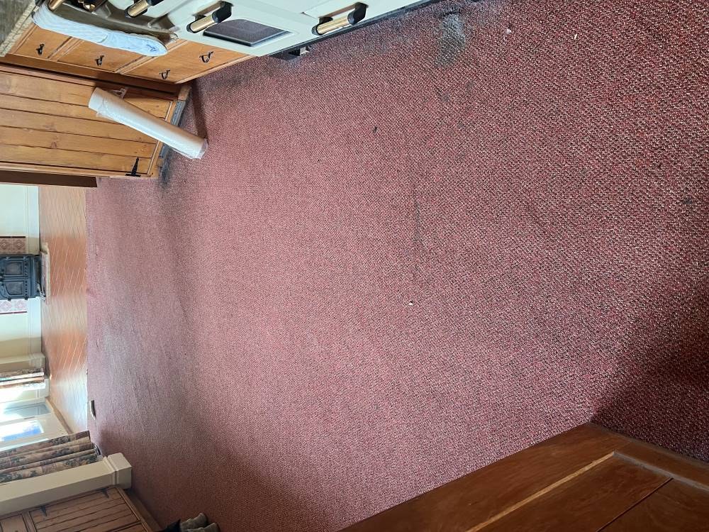 Carpet Covered Quarry Tiled Kitchen Floor Before Cleaning Pentland