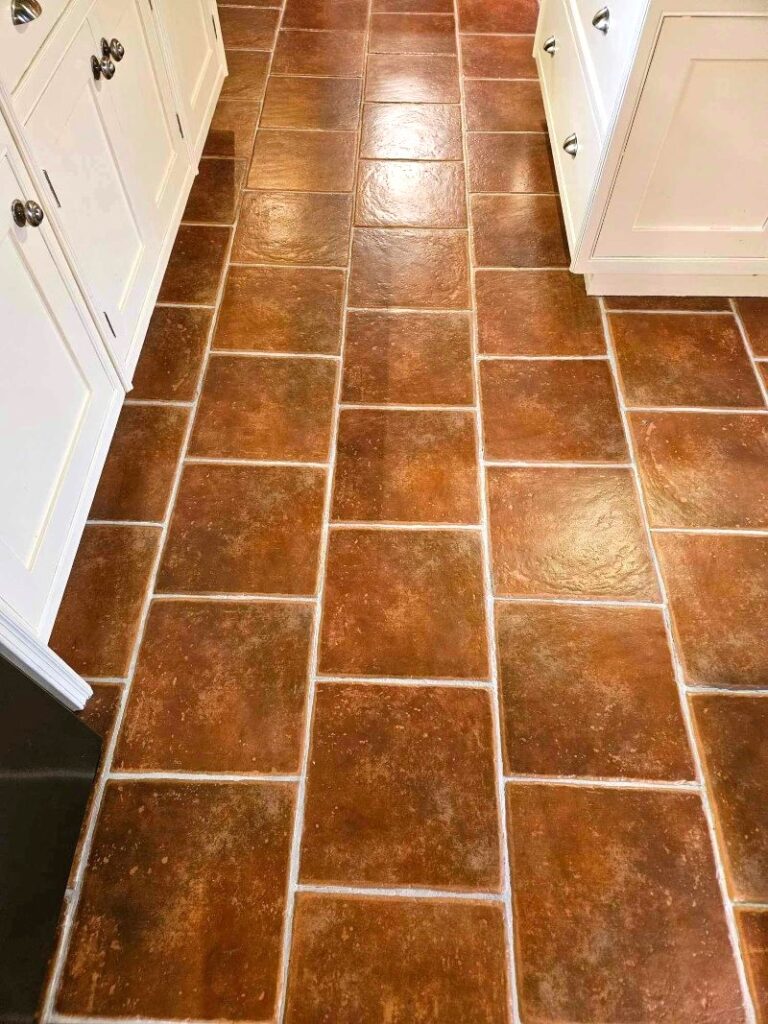 Ceramic Tiled Kitchen Floor After Renovation Dedham