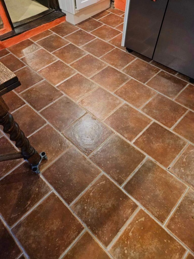 Ceramic Tiled Kitchen Floor Before Renovation Dedham