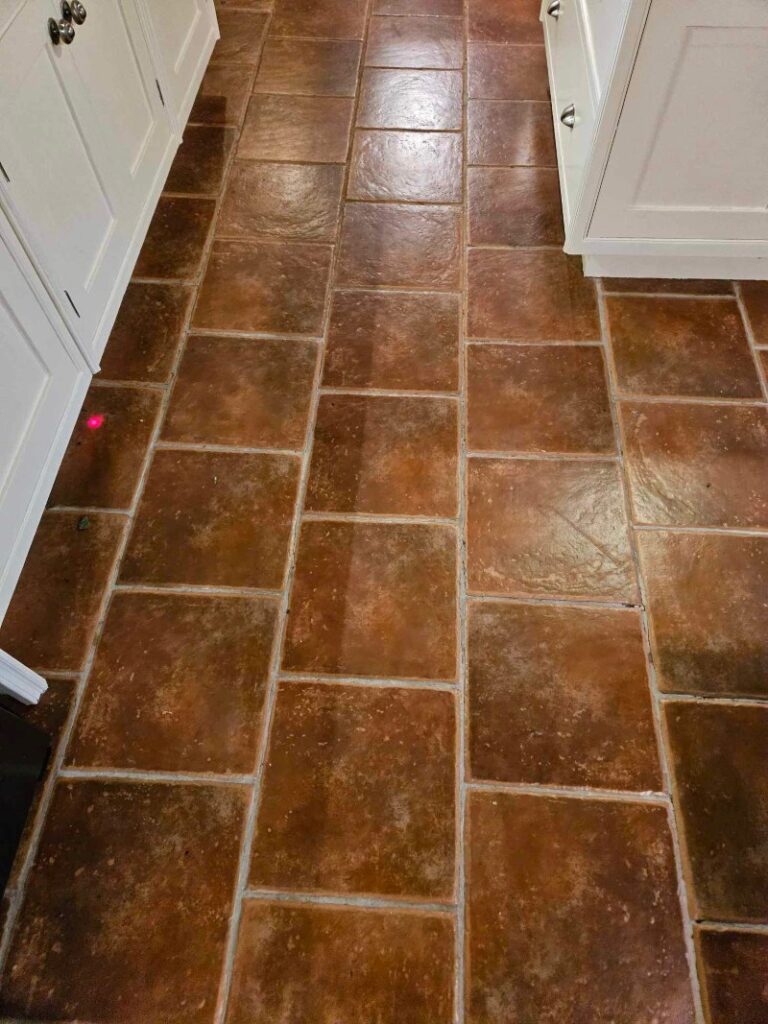 Ceramic Tiled Kitchen Floor Before Renovation Dedham