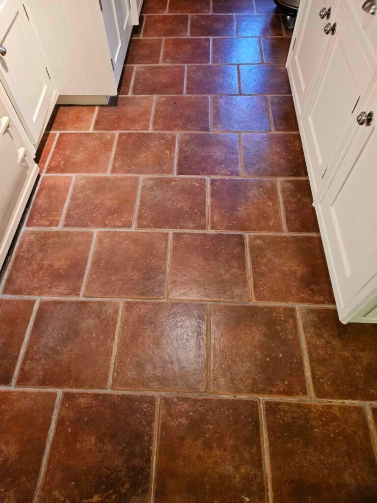 Ceramic Tiled Kitchen Floor Before Renovation Dedham