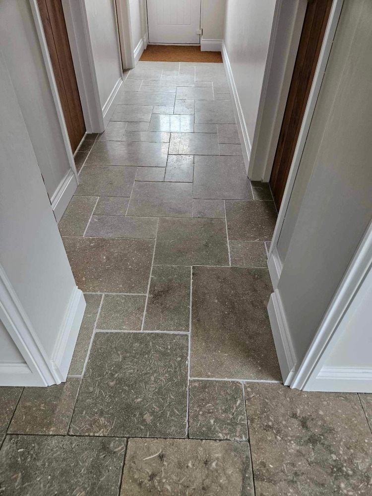 Limestone Floor Before Renovation Coggeshall